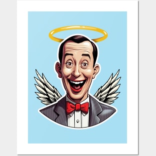 Pee Wee Herman Angel RIP Posters and Art